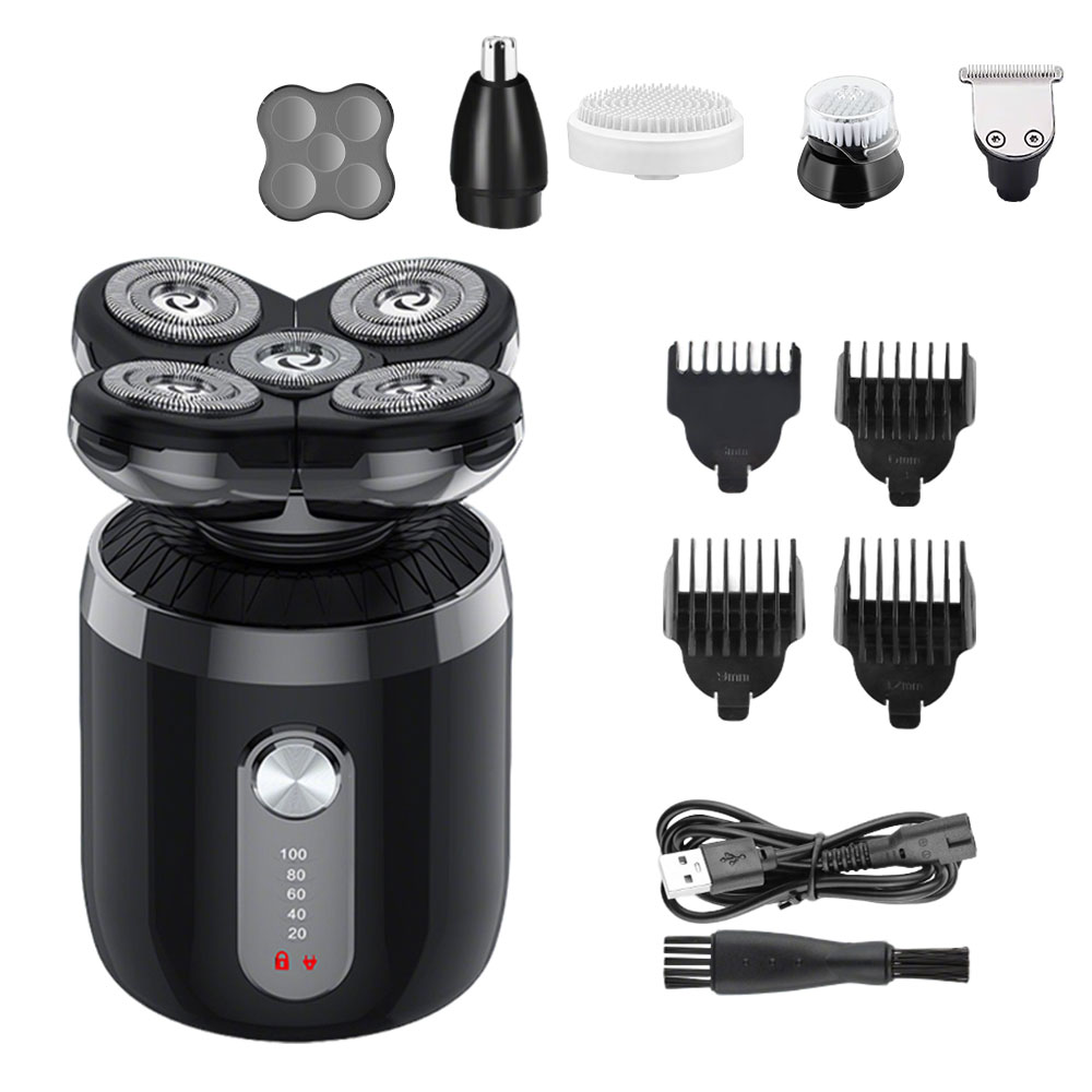 Men'S Grooming Nose Hair Trimmer - Barbeador Elétrico 5 em 1 com