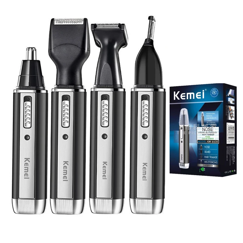 Men'S Grooming Nose Hair Trimmer - Kemei recarregável elétrico tudo em um