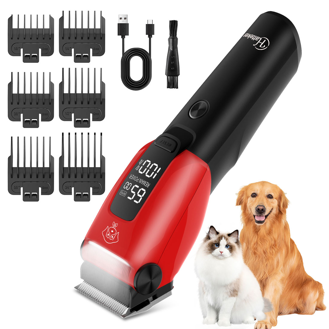 Hair Clipper Professional - Máquina de Cortar Pelos Elétrica Hatteker