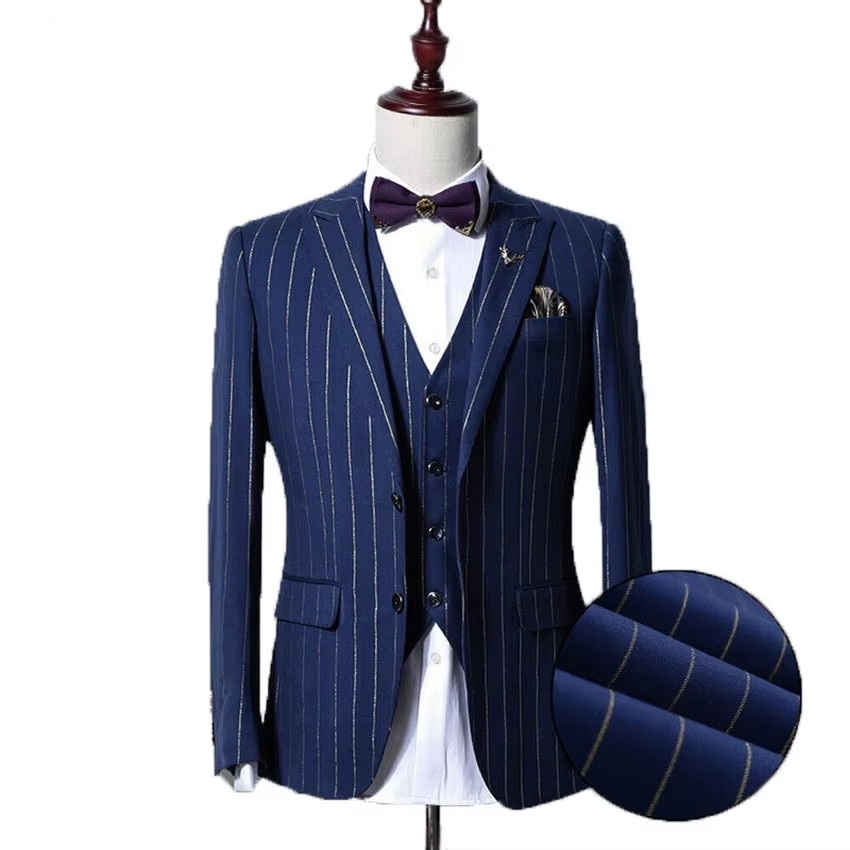 Men'S Grooming Jacket - Auriparus flaviceps ouro listrado homem ternos