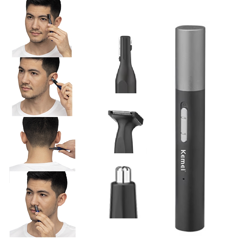 Men'S Grooming Nose Hair Trimmer - Aparador de Pelos Kemei Pro Recarregável: