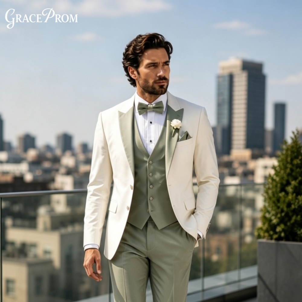 Men'S Grooming Trends - Terno Masculino Elegante com Lapela Entalhada