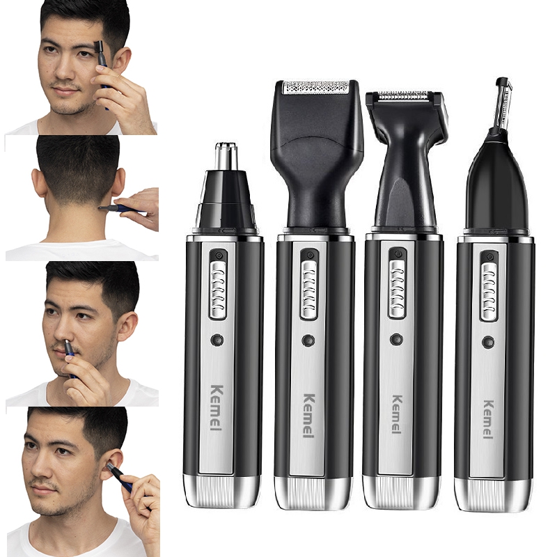 Men'S Grooming Nose Hair Trimmer - Kemei recarregável elétrico tudo em um