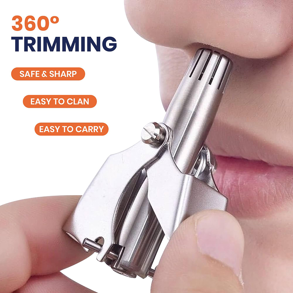 Men'S Grooming Nose Hair Trimmer - Aparador de pelos portátil de aço