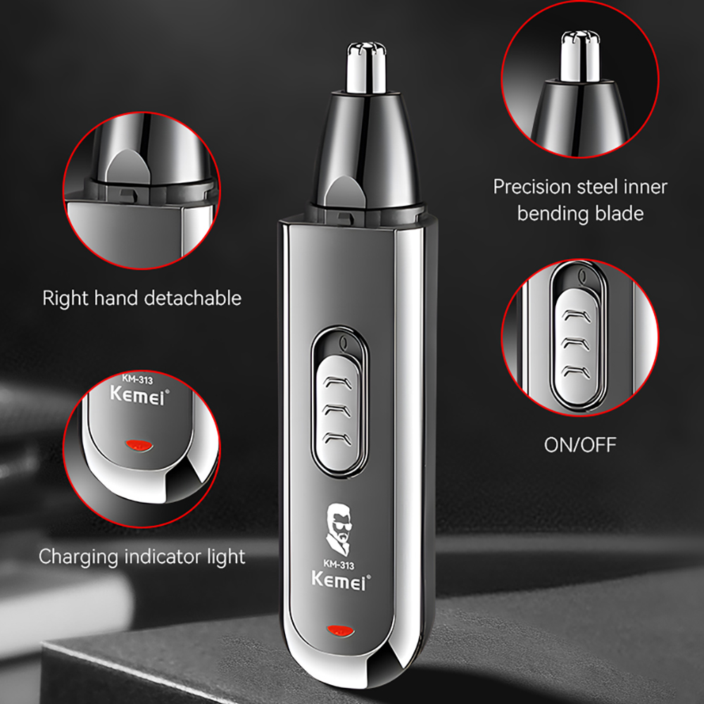 Kemei-Aparador multifunções de - Men'S Grooming Nose Hair Trimmer avaliação e preço